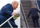 Donald Trump experiences ‘Biden moment’ after viral stumble up Air Force One stairs